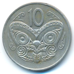 Новая Зеландия, 10 центов (1970 г.)