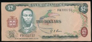 Ямайка, 2 доллара (1973 г.)