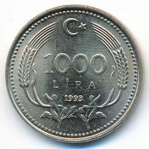 Турция, 1000 лир (1993 г.)