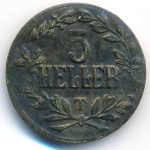 Немецкая Африка, 5 геллеров (1916 г.)