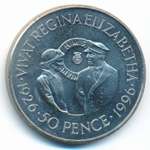 Фолклендские острова, 50 пенсов (1996 г.)