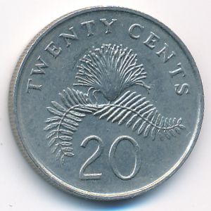 Сингапур, 20 центов (1991 г.)