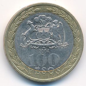 Чили, 100 песо (2004 г.)