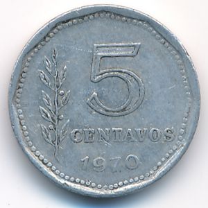 Аргентина, 5 сентаво (1970 г.)