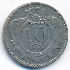 Австрия, 10 геллеров (1909 г.)