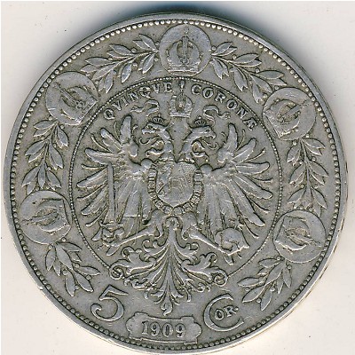 Австрия, 5 крон (1909 г.)