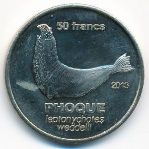 Острова Крозе., 50 франков (2013 г.)