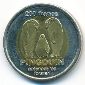 Французские Южные и Антарктические Территории., 200 франков (2011 г.)