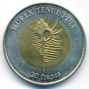 Wallis and Futuna., 20 francs, 2011