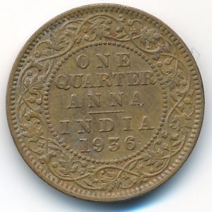 British West Indies, 1/4 anna, 1936