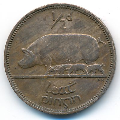 Ирландия, 1/2 пенни (1928 г.)