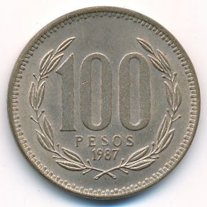 Чили, 100 песо (1987 г.)