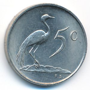 South Africa, 5 cents, 1977