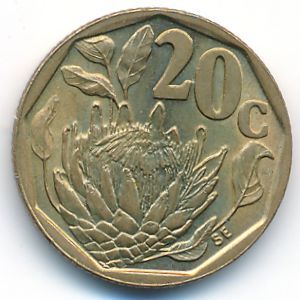 ЮАР, 20 центов (1992 г.)