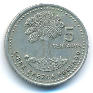 Гватемала, 5 сентаво (1986 г.)