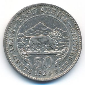 Восточная Африка, 50 центов (1924 г.)