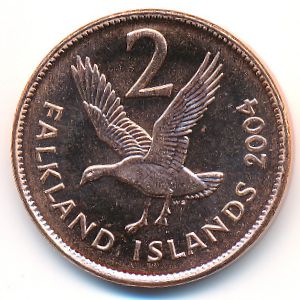 Falkland Islands, 2 pence, 2004