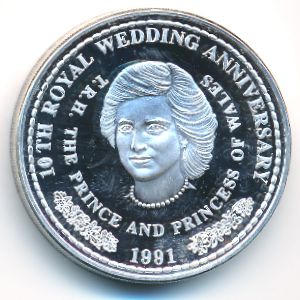 Теркс и Кайкос, 1 крона (1991 г.)