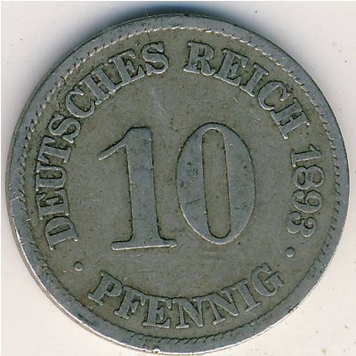Германия, 10 пфеннигов (1893 г.)