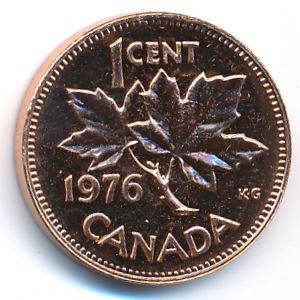 Канада, 1 цент (1976 г.)