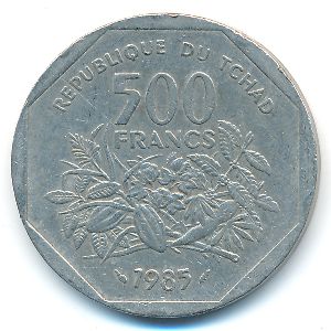 Чад, 500 франков (1985 г.)