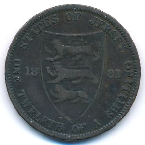 Jersey, 1/12 shilling, 1881