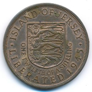 Джерси, 1/12 шиллинга (1945 г.)
