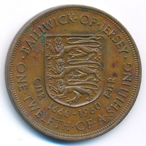 Джерси, 1/12 шиллинга (1960 г.)