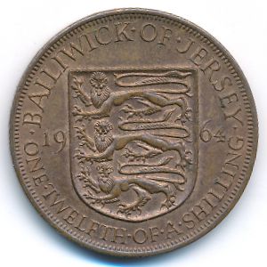 Джерси, 1/12 шиллинга (1964 г.)