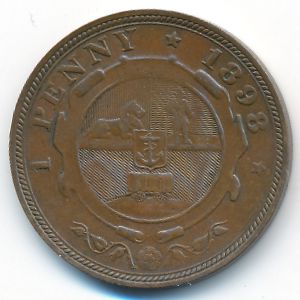 ЮАР, 1 пенни (1898 г.)