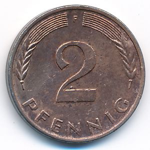 ФРГ, 2 пфеннига (1977 г.)