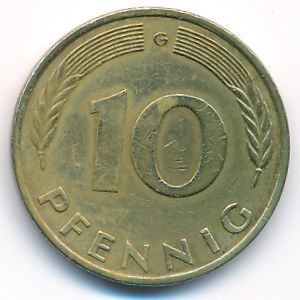 ФРГ, 10 пфеннигов (1979 г.)