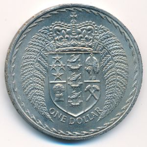 New Zealand, 1 dollar, 1967