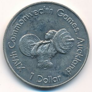 New Zealand, 1 dollar, 1989