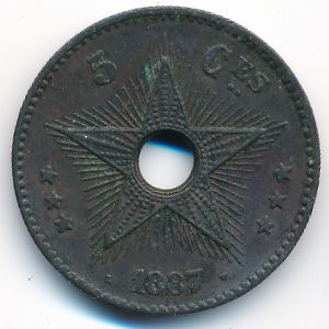 Свободный штат Конго, 5 сентим (1887 г.)