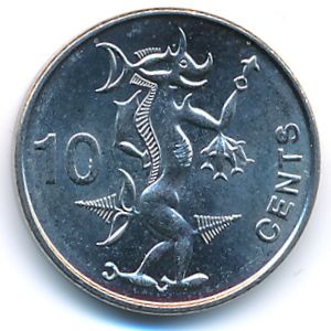 Solomon Islands, 10 cents, 2012