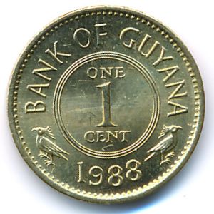 Guyana, 1 cent, 1988