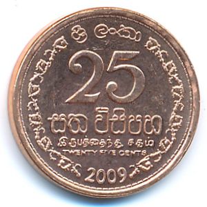 Шри-Ланка, 25 центов (2009 г.)