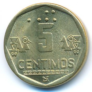 Peru, 5 centimos, 1998