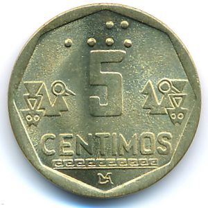 Peru, 5 centimos, 1998