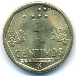 Перу, 5 сентимо (1998 г.)
