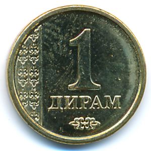 Таджикистан, 1 дирам (2011 г.)