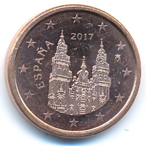 Испания, 1 евроцент (2017 г.)