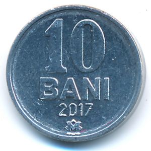 Moldova, 10 bani, 2017