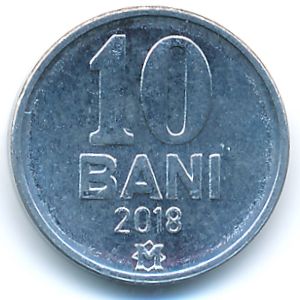 Moldova, 10 bani, 2018