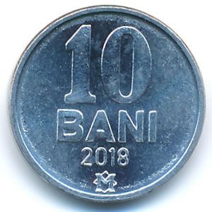 Moldova, 10 bani, 2018