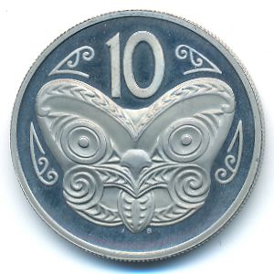 New Zealand, 10 cents, 1976