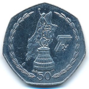 Остров Мэн, 50 пенсов (2004 г.)