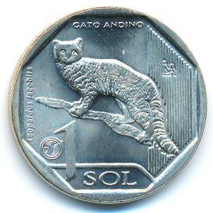 Перу, 1 соль (2019 г.)
