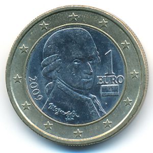 Австрия, 1 евро (2009 г.)